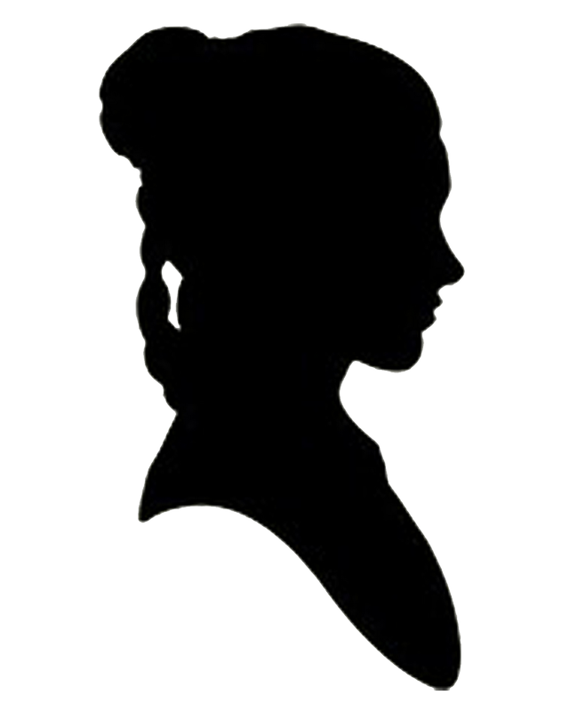 Jane Austen silhouette from Quill & Shadow